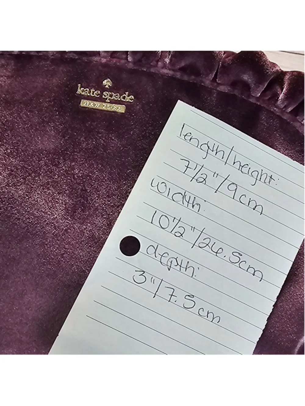 NWOT Kate Spade purple velvety accessory bag or makeup bag - Picture 2 of 9